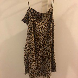 cheetah silk dress